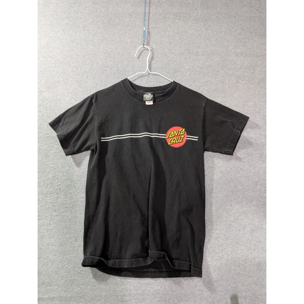 Santa Cruz Skateboards Dot Logo T Shirt Black Small Skate Streetwear Tee